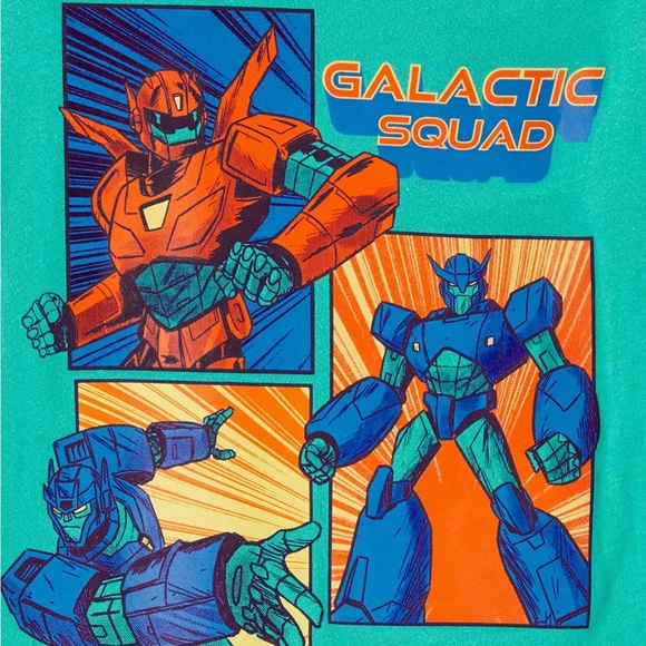 Carter's Boy's Galactic Squad Jersey Tee Turquoise Teal Size 14 NWT 100% Cotton - Picture 2 of 4